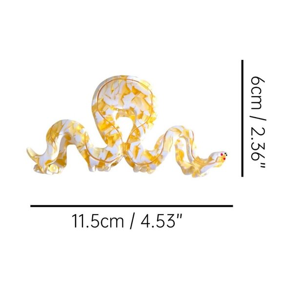 Golden Snake Hair Clips Acetate Claw Clips for Women Fashion Hair Accessories main image 8
